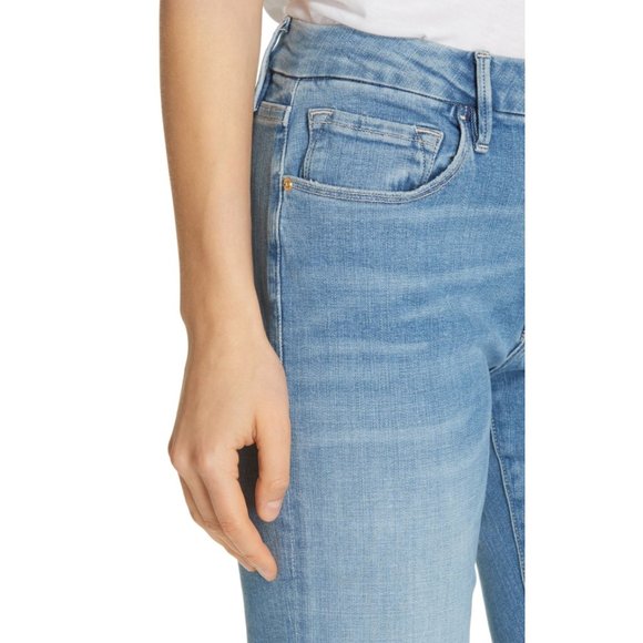 FRAME Denim Medium Wash Le Mini Boot Released-hem Cropped Jeans in Stowe Size 30 - Picture 8 of 11